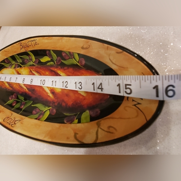 glass Baguette Bread Tray Panna - Picture 3 of 5